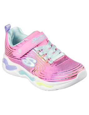 Tenis Con Luz Skechers Para Niña Wavy Beams